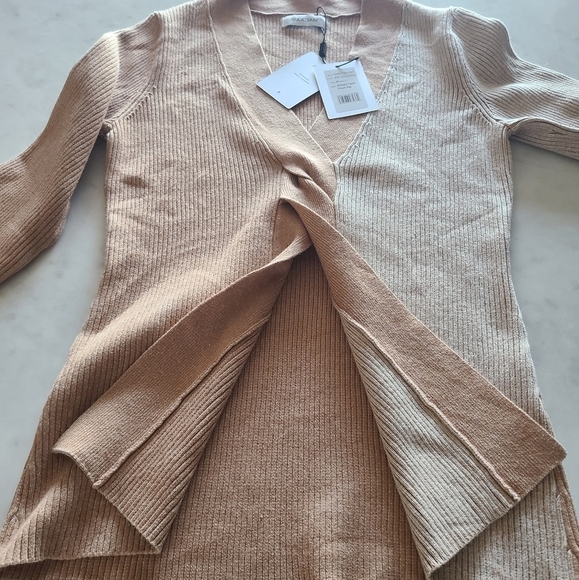 NAADAM Twisted Rib-Knit Sweater, Size Medium, Tan, NWT - Picture 11 of 16